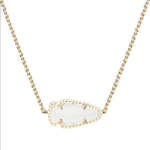 Kendra Scott White/Gold Arrowhead Necklace